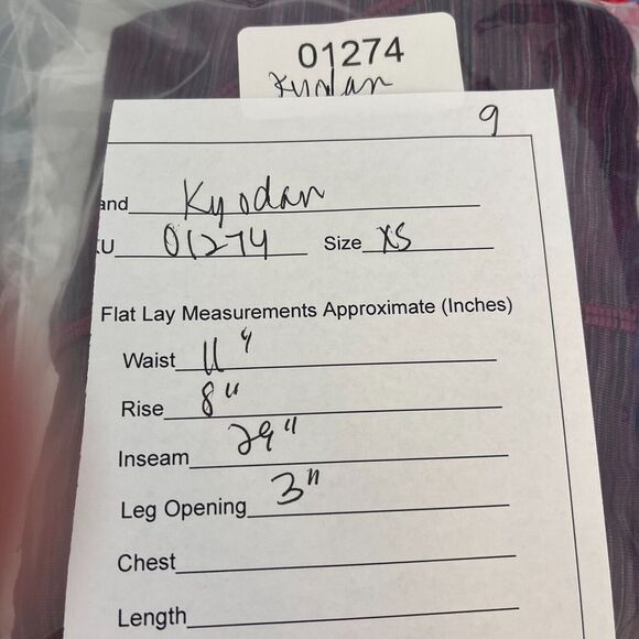 Kyodan Womens Leggins Size‎ XS Back Pocket Running Yoga Activewear - Picture 7 of 7